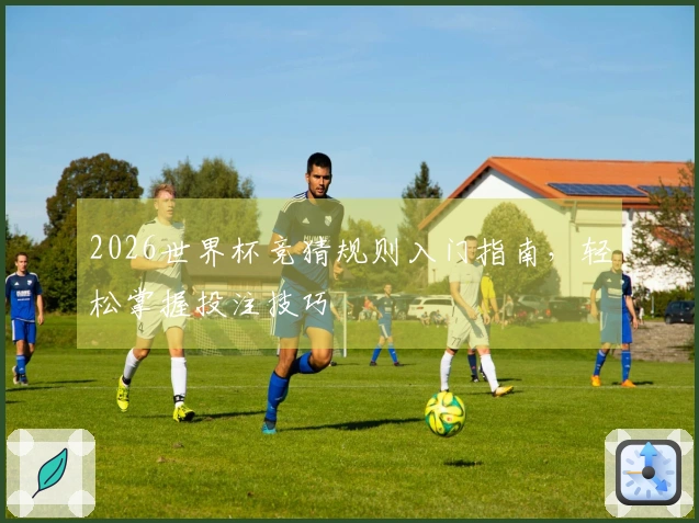 2026世界杯竞猜规则入门指南，轻松掌握投注技巧